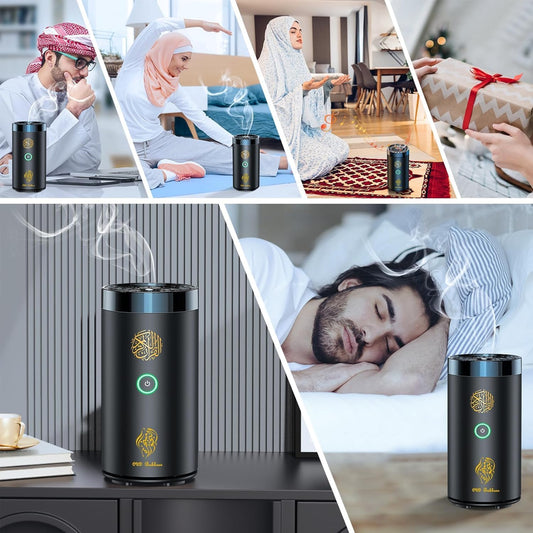 Elektrische Wierookbrander 2-in-1 met Koranluidspreaker & Afstandsbediening.