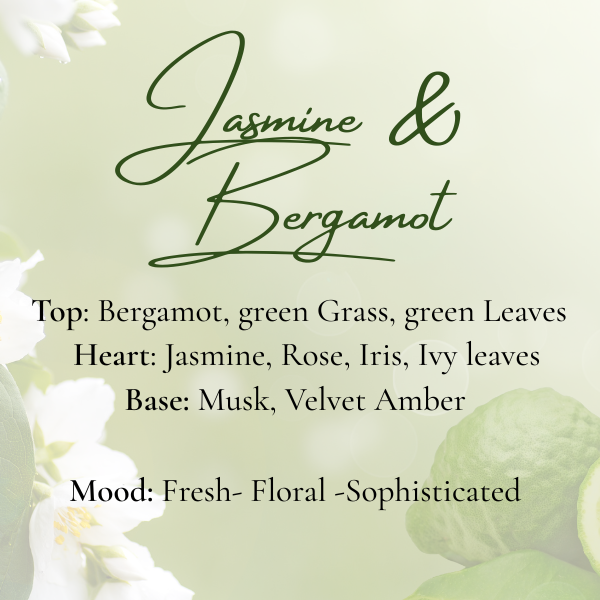 Iris Flute Geurkaars Jasmijn & Bergamot (500ml)