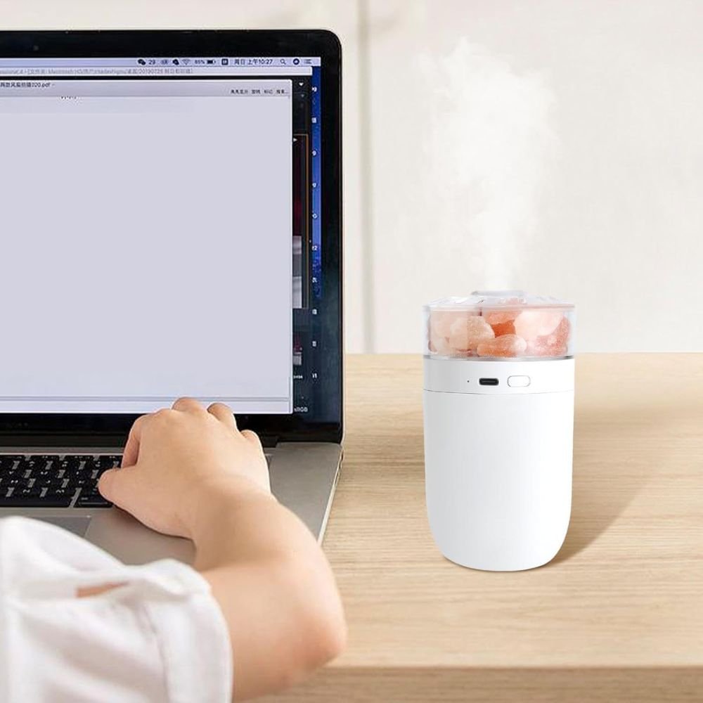 LED Kristal Zoutsteen Luchtbevochtiger & Aroma Diffuser